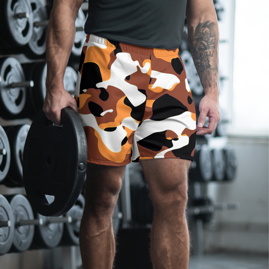 Orange Camo Athletic Shorts